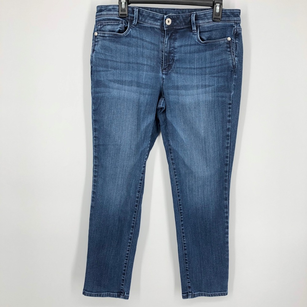 J‎ Jill Denim Womens Jeans Size 10 Authentic Fit Slim Ankle Medium Wash